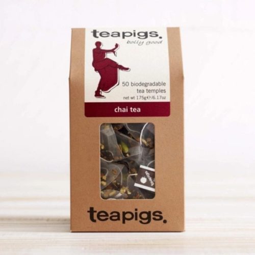 An image of Tea Pigs Chai Tea packaging.