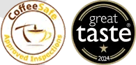 An image of the coffee safe approved inspections logo.